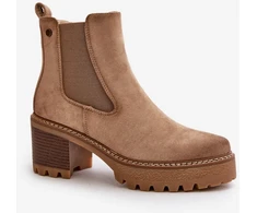 Smėlio spalvos aulinukai su kulnu Step in style