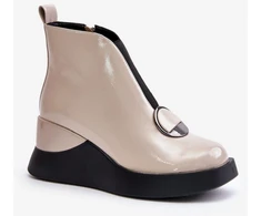 Smėlio spalvos aulinukai su platforma Step in style
