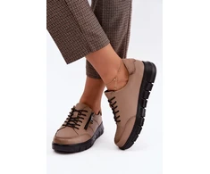 Smėlio spalvos aulinukai su raišteliais Step in style
