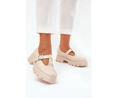 Smėlio spalvos aulinukai su sagtimi Step in style