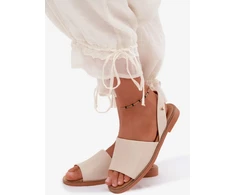 Smėlio spalvos basutės su kulnu Step in style