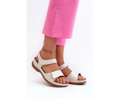 Smėlio spalvos basutės su lipdukais Step in style