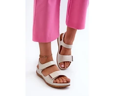 Smėlio spalvos basutės su lipdukais Step in style
