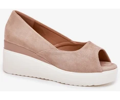 Smėlio spalvos basutės su platforma Step in style