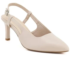 Smėlio spalvos lakuotos odos atvirakulniai bateliai su stiletto kulnu Sergio Leone SK157