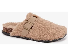 Smėlio spalvos šlepetės su sagtimi Step in style