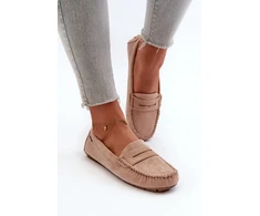 Smėlio spalvos zomšos imitacijos mokasinai Step in style