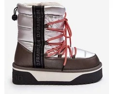 sniego batai su storais padais Vegan D.Franklin DFSH371006 Sidabrinis