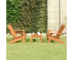 Lauko baldų komplektas Sodo adirondack komplektas, 3 dalių, akacijos medienos masyvas