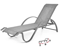 Sodo gultas HECHT SOFIA LOUNGER, aliuminis