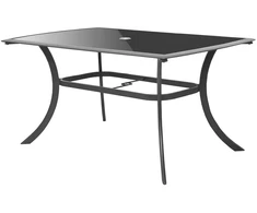 Sodo stalas HECHT HONEY MAXI TABLE, su grūdintu stiklu