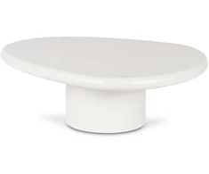 Sofa EMILE kavos staliukas, 110 cm, baltas, modernus