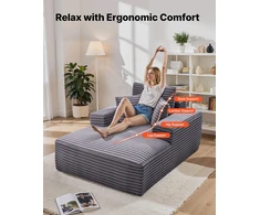 Sofa VEVOR miegamojo krėslas su pagalvėlėmis
