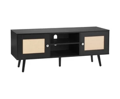 TV staliukas VEVOR Rataninė TV spintelė 140 cm