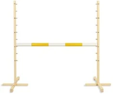 Šokinėjimo kliūtis hobby horse su geltona sija 120 cm