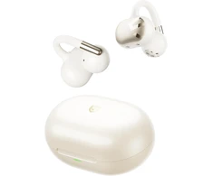 SoundPEATS atviro tipo belaidės ausinės su segtuku Bluetooth 5.4 LDAC Clip1, smėlio spalvos