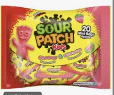 Sour Patch Kids Strawberry and Watermelon Treatsize Sweets Multipack Bag 7x350g(UK) (case of 12)