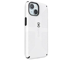 Speck Candyshell Grip MagSafe dėklas iPhone 17e/16e/15/14/13, balta