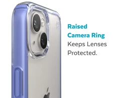 Speck Presidio Perfect-Clear with Impact Geometry - dėklas skirtas Apple iPhone 15 Plus/ 14 Plus with MICROBAN coating Clear / Grounded Violetinė
