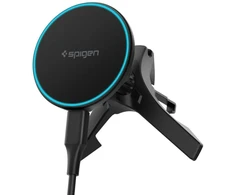 Spigen EV15MAQ Esminis Qi2 MagSafe automobilinis laikiklis ant oro ventiliacijos grotelių - Juodas