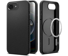 Spigen Liquid Air Mag MagSafe dėklas, skirtas iPhone 16e / 17e – matinė juoda