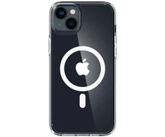 Spigen Ultra Hybrid Mag dėklas su MagSafe technologiją, skirtas iPhone 14 - skaidrus/baltas
