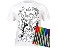 Splat Planet marškinėliai su flomasteriais, Looney Tunes, Dydis: 3 - 4 metai