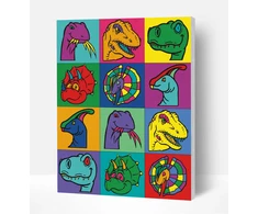 Splat Planet tapyba pagal skaičius, DINOZAURAS 30x40 cm