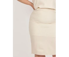 Spódnica-LK-SD-506697.95-smėlio spalvos