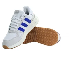Sportbačiai adidas RUN 84, balti su mėlynomis detalėmis