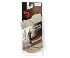Sportinės kojinės Nordic Walking Deodrant, smėlio spalvos