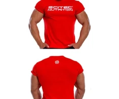 Sportiniai marškinėliai Scitec Nutrition, raudoni