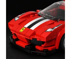 Sportinio automobilio konstruktorius su dėklu, 364 dalys, raudonas