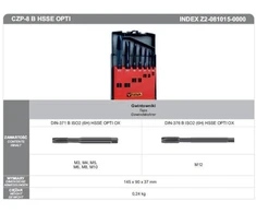 Carruzzo GWINTOWNIKI Rinkinys M3-M12 DIN-371B/DIN-376B (6H) HSSE CZP-8 OPTI