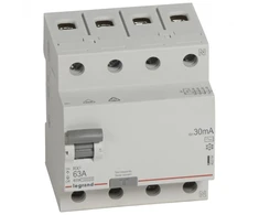 Srovės nuotekio relė RCD RX Legrand 402064 (AC, 63A, 4P, 30mA, 400V)