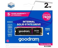 Ausinės SSD diskas GOODRAM PX700 M.2 PCIe 4x4 2TB RETAIL