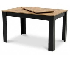 Stačiakampis išskleidžiamas stalas 120-160x80 cm virtuvei-valgomajam 4-6 asmenims, ąžuolo medienos