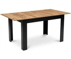 Stačiakampis išskleidžiamas stalas 120-160x80 cm virtuvei-valgomajam 4-6 asmenims, ąžuolo medienos