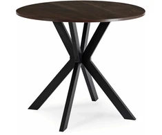 Stalas LAUREN 90 cm riešuto ir juodos spalvos