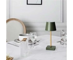Bikuva.lt Šviestuvas stalinis liečiamas 10,5x26x10,5 cm žalias 3AAA Home Deco LA10489