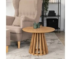 HARPER kavos staliukas, 60 cm, ąžuolo spalvos, modernus lofto stiliaus
