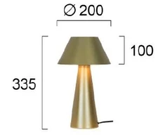Stalo šviestuvas DONA, E27, aukso sp., 4307401