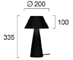 Stalo šviestuvas DONA, E27, juodas, 4307400