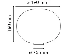 Stalo šviestuvas GLO-BALL BASIC ZERO DIMMER, E14, baltas