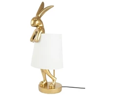 Stalo šviestuvas RABBIT, E14, aukso/baltos sp.