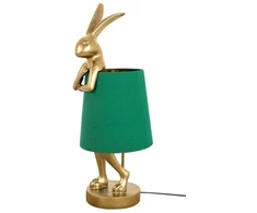 Stalo šviestuvas RABBIT, E14, aukso/žalios sp.