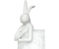 Stalo šviestuvas RABBIT FUR, E14, baltos/sidabro sp.