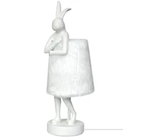 Stalo šviestuvas RABBIT FUR, E14, baltos/sidabro sp.