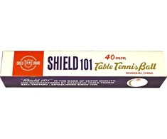 Stalo teniso kamuoliukai SHIELD, 6 vnt., balti