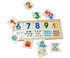 Stalo žaidimas medinė dėlionė - Skaičiai